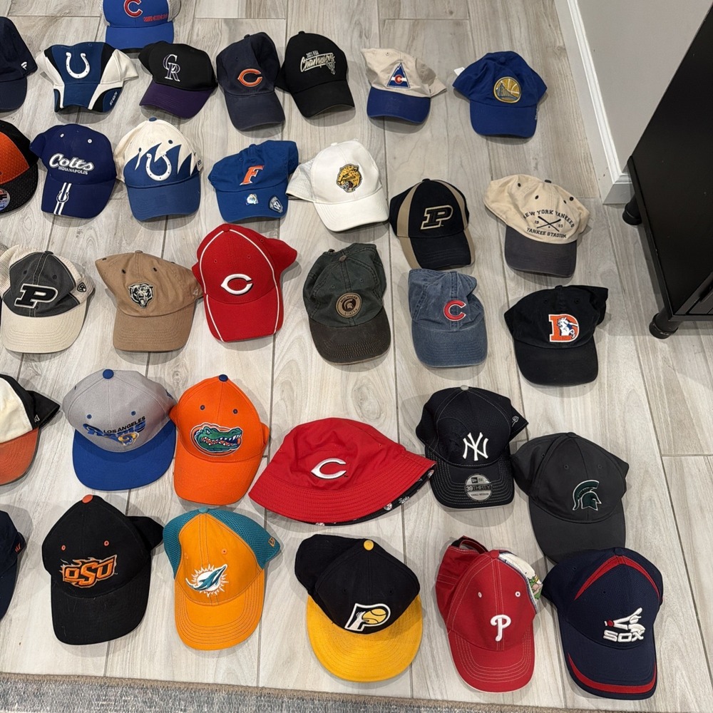LOT OF 50 - Assorted Sports Golf Baseball Caps Hats Wholesale Bulk Reseller Flea - Picture 4 of 4